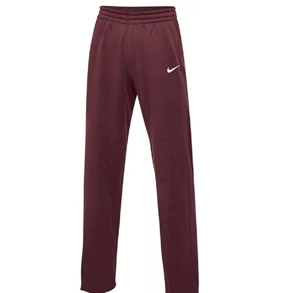 Nike Women's Therma Training Pants Burgundy/White Dri-Fit (867372-669) Size M - Picture 1 of 13